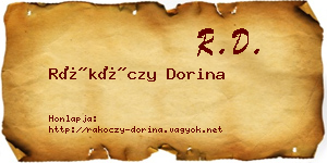 Rákóczy Dorina névjegykártya