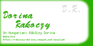 dorina rakoczy business card